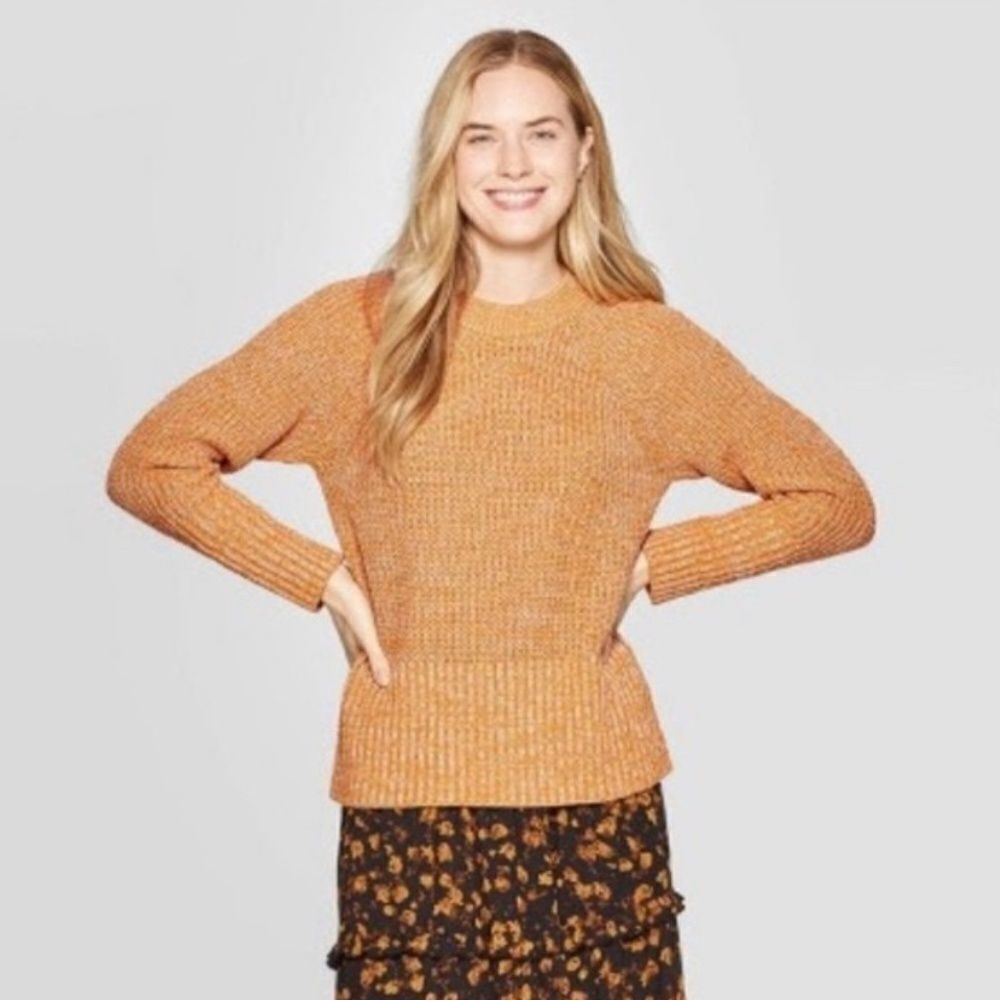 Universal Threads knit pullover sweater mustard S